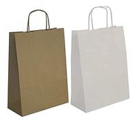 APLI 101650-Bolsa Kraft 32 x 16 x 39 cm color blanco 50 u.