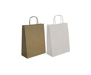 APLI 101853-Bolsa Kraft 18 x 8 x 21 cm color blanco 50 u.