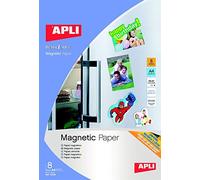 APLI Papel magnético 10245 A4 (210x297 mm) para impresión por inyección de tinta 8 hojas