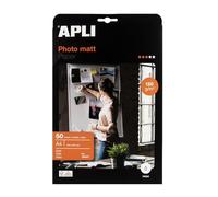 APLI 10417- Papel Presentaciones Photo Matt, A4 , pack de 50 hojas, 120 g, con acabado mate, apto impresoras inkjet