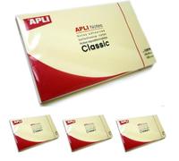 APLI 10976 - Notas adhesivas CLASSIC 125 x 75 mm bloc de 100 hojas color amarillo (Paquete de 4)