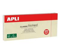 APLI 10977 - Notas adhesivas CLASSIC 40 x 50 mm 3 blocs de 100 hojas color amarillo