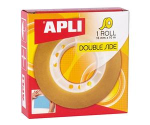 APLI 11505 - Cinta adhesiva celo doble cara 15 mm x 10 m