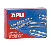 APLI 11713 - Clips galvanizados nº1½ 26 mm 100 u.