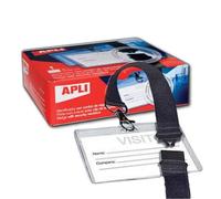 Apli 11744 - identificador con pinza con cordon de seguridad 56x90 mm