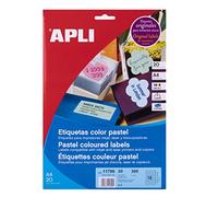 APLI 11799 - Etiquetas crema permanentes 63,5 x 42,3 mm 20 hojas