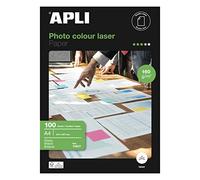 APLI A11817 Papel Fotográfico | Laser | Brillante | A4 | 160g (100 hojas)