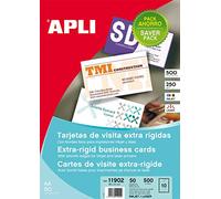 APLI 11902 Blister Imprimir Tarjetas Visita Rigida, 50H
