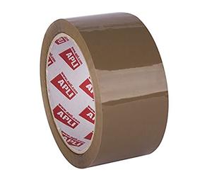 APLI 11943 - 1 Rollo de precinto sin ruido, 48 mm x 66 m, 28 µm, color Marrón Acrílico