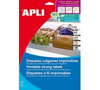 APLI 11946 - Etiqueta autoadhesiva, 10 hojas de etiquetas A4-750
