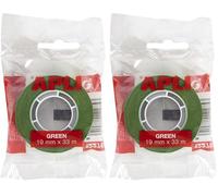 APLI 12275 - Cinta adhesiva de polipropileno color verde (Paquete de 2)