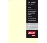 APLI 12369 - Papel verjurado din a4 100g/m2 color crema, en paquete de 100 hojas