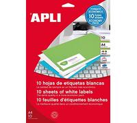 APLI 12920 - Etiquetas blancas para archivo 190,0 x 61,0 mm 10 hojas