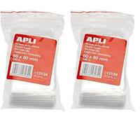 APLI 13134 - Pack de 100 bolsas de plástico con autocierre, 60 x 80 mm (Paquete de 2)