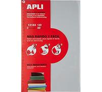 APLI 13183 - Forros Ajustables PVC 30 x 53 cm, 120 µ, Pack 3 U. | Solapa Autoadhesiva para Forrar Libros Sin Tijeras ni Cinta Adhesiva.