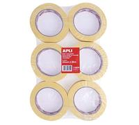 APLI 13824 - Cinta de pintor, 25 mm x 45 m, pack de 6 rollos