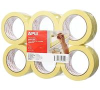 APLI 13825 - Cinta de pintor, 48 mm x 45 m, pack de 6 rollos