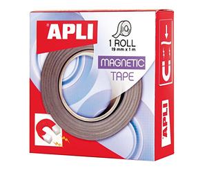APLI 13830- Caja cinta magnética, 19 mm x 1 m