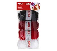 APLI 14091-Ovillos de lana tonos rojos 4 u.