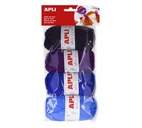 APLI 14092-Ovillos de lana tonos azules 4 u.