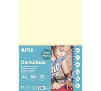 APLI 14230 - Cartulina Marfil A4 170 g/m², 50 Hojas | Tamaño A4 De 21 x 29,7 cm