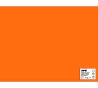 APLI 14264 - Cartulina Naranja 50 x 65 cm 170 g/m², 25 Hojas | Tintada En Masa, Ideal Para Manualidades, Lettering, Scrapbooking, Papiroflexia, Impresión Y Uso Escolar