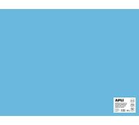 APLI 14267 - Cartulina Azul Cielo 50 x 65 cm 170 g/m², 25 Hojas | Tintada En Masa, Ideal Para Manualidades, Lettering, Scrapbooking, Papiroflexia, Impresión Y Uso Escolar