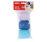 APLI 14414-Rafia natural tonos marine 3 u.