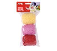 APLI 14415-Rafia natural tonos candy 3 u.