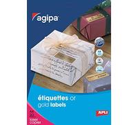APLI 14886 - Etiquetas metalizadas oro 45,7 x 21,2 mm 20 hojas