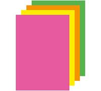 APLI 15280 Pack de 100 hojas de Papel de Colores Flúor, 80 g, apto para imprimir