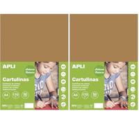 APLI 16499 - Cartulina avellana A4 170 g 50 hojas (Paquete de 2)