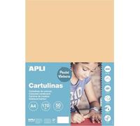 APLI 16500 - Cartulina salmón A4 170 g 50 hojas