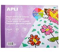 APLI 16651 - Bloc Papel Charol Surtido 32 x 24 cm 10 Hojas
