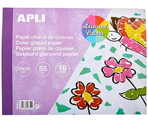 APLI 16651 - Bloc Papel Charol Surtido 32 x 24 cm 10 Hojas