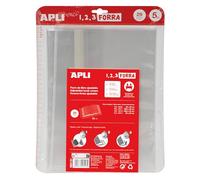 Apli Forro de libros autoajustable (29 cm) - 5 unidades
