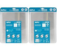 APLI 16914 - Forro de libros con solapa ajustable de polipropileno. Medida 30 x 53 cm, 75 µ. Pack de 5 u. (Paquete de 2)