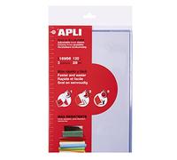APLI 16956 - Forros Ajustables PVC 28 x 53 cm, 120 µ, Pack 3 U. | PVC Extrarresistente con Solapa Autoadhesiva, Ideal para Uso Intensivo.