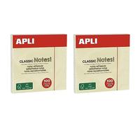APLI 18145 - Notas adhesivas 75 x 75 color amarillo 12 u. (Paquete de 2)