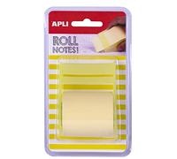APLI 18190-Rollo dispensador de nota adhesiva 50 mm x 8 m color amarillo pastel