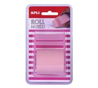 APLI 18192-Rollo dispensador de nota adhesiva 50 mm x 8 m color rosa pastel