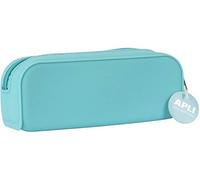 APLI 18415 - Estuche multiusos de silicona Nordik Collection - AZUL - Estuche escolar de 185 x 75 x 55 mm