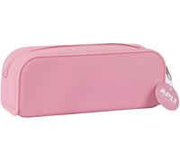 APLI 18417 - Estuche multiusos de silicona Nordik Collection - ROSA - Estuche escolar de 185 x 75 x 55 mm