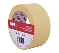APLI 18745 - Rollo cinta de pintor o carrocero 48 mm x 45 m formato individual. Papel de 57 g/m². Resistente hasta 60º