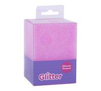 APLI 18757 - Cubilete de silicona portalápices FUCSIA Glitter Collection. Medida 70 x 70 x 95 mm