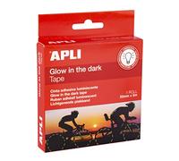 APLI Cinta adhesiva 19235 – luminiscente, señalización y seguridad, 20 mm x 5 m