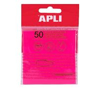APLI 19570 - Notas adhesivas transparentes 75 x 75 mm de color rosa, Bloc 50 hojas de notas translúcidas resistentes al agua para estudiantes, uso escolar u oficina