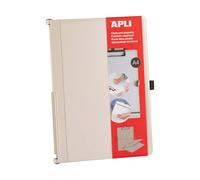 APLI 19646A - Clipboard plegable A4 Blanco portapapeles plástico ABS