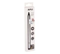 APLI 19830 - Lápiz infinito con cuerpo blanco, lápiz eterno sin tinta con mina de recambio