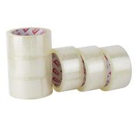 APLI 19906 - Pack de 6 rollos de precinto transparente silencioso, 48 mm x 66 m, 28 µm, pp acrílico, cinta de embalar sin ruido recomendada para todo tipo de uso